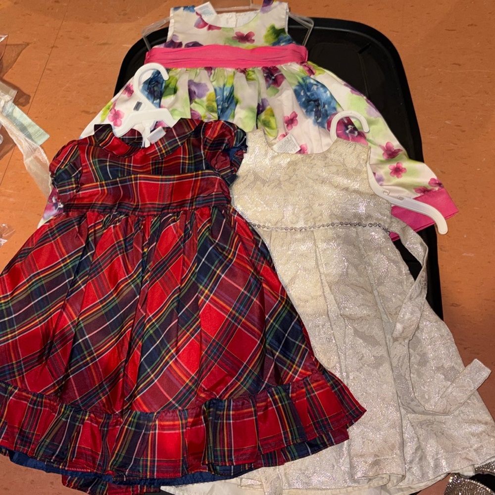 Three nice holiday dresses size 24 months